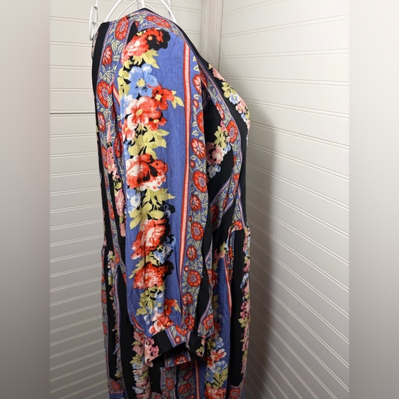 Umgee Floral Boho Dress - Blue and Pink - Picture 6 of 8